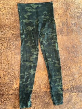 SPANX Women's High-Rise Camo Leggings - Green